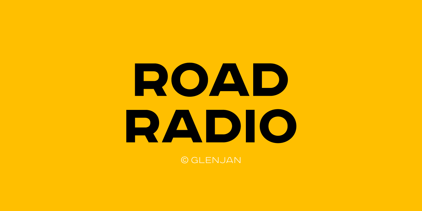 Пример шрифта Road Radio