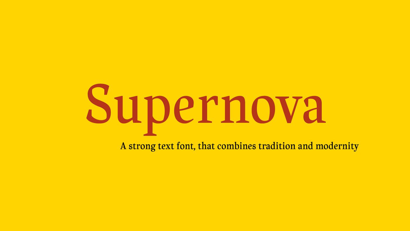 Пример шрифта Supernova Poster