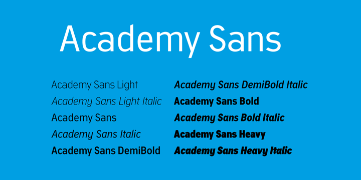 Пример шрифта Academy Sans Demi Bold