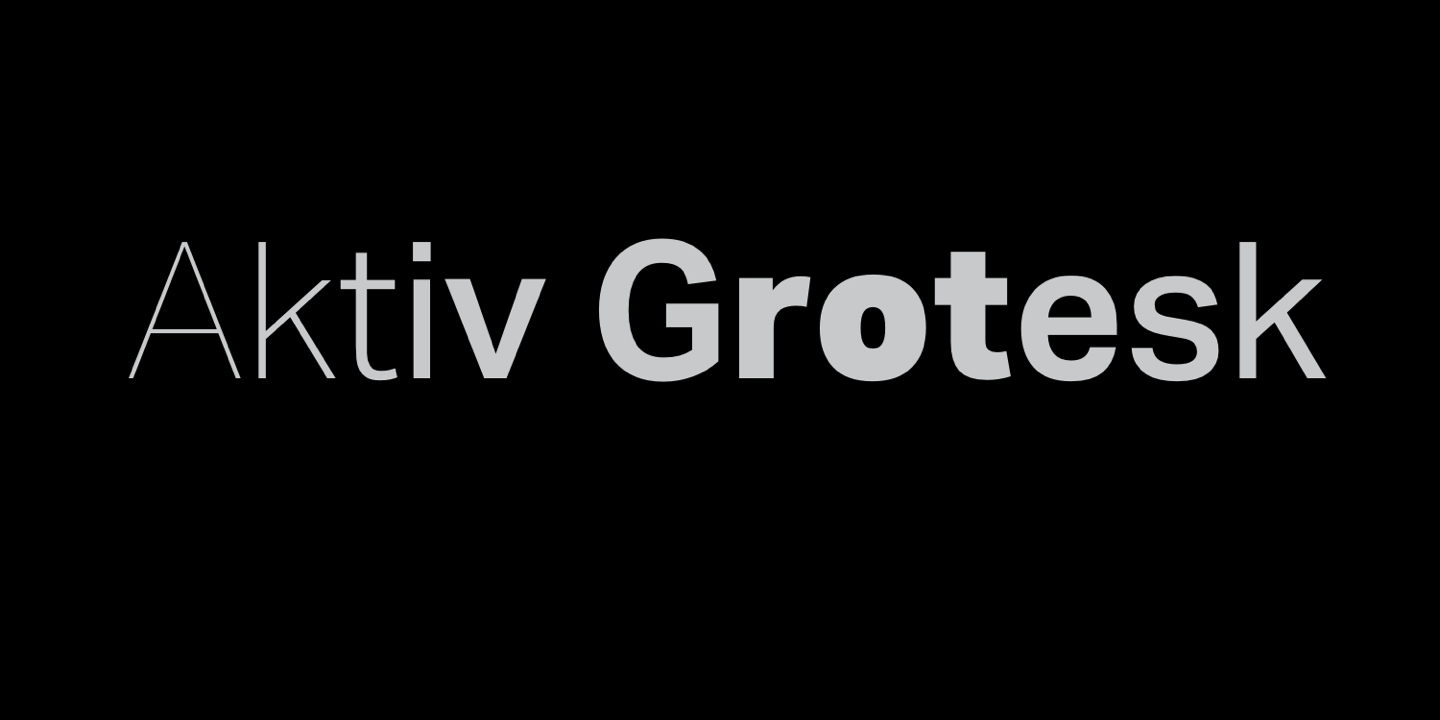 Пример шрифта Aktiv Grotesk Bold