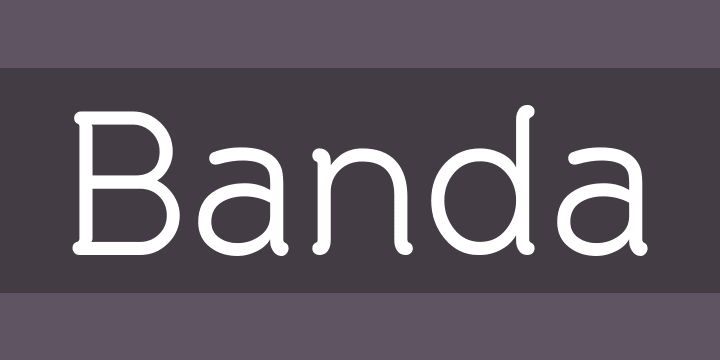 Пример шрифта Banda  Regular Italic
