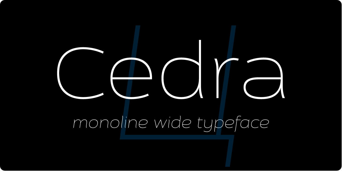 Пример шрифта Cedra 4F Ultra Light