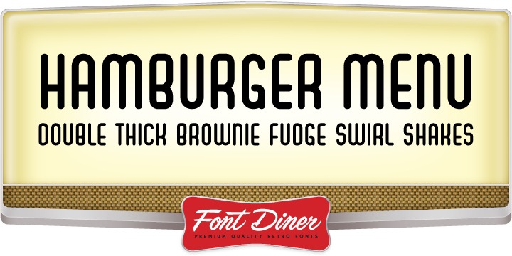 Пример шрифта Hamburger