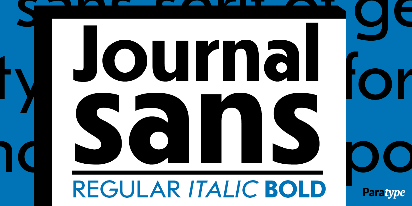 Пример шрифта Journal Sans Bold