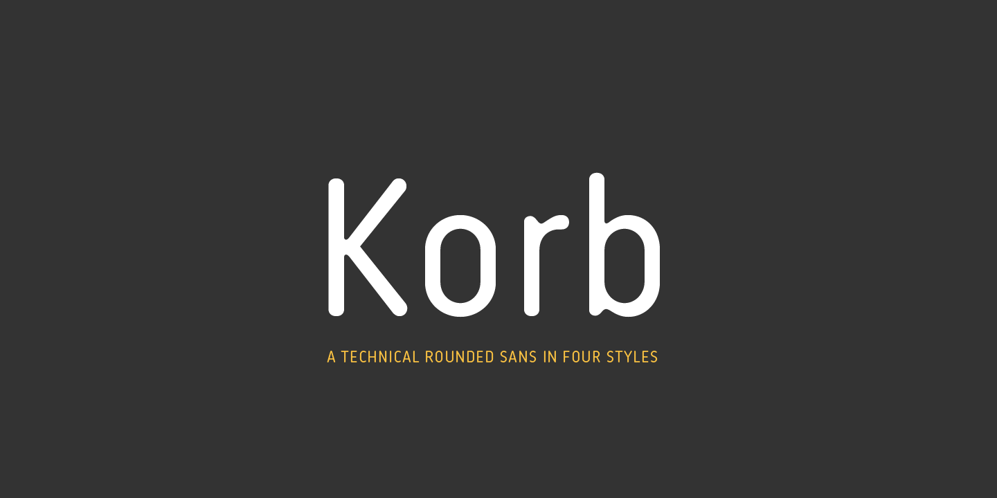 Пример шрифта Korb