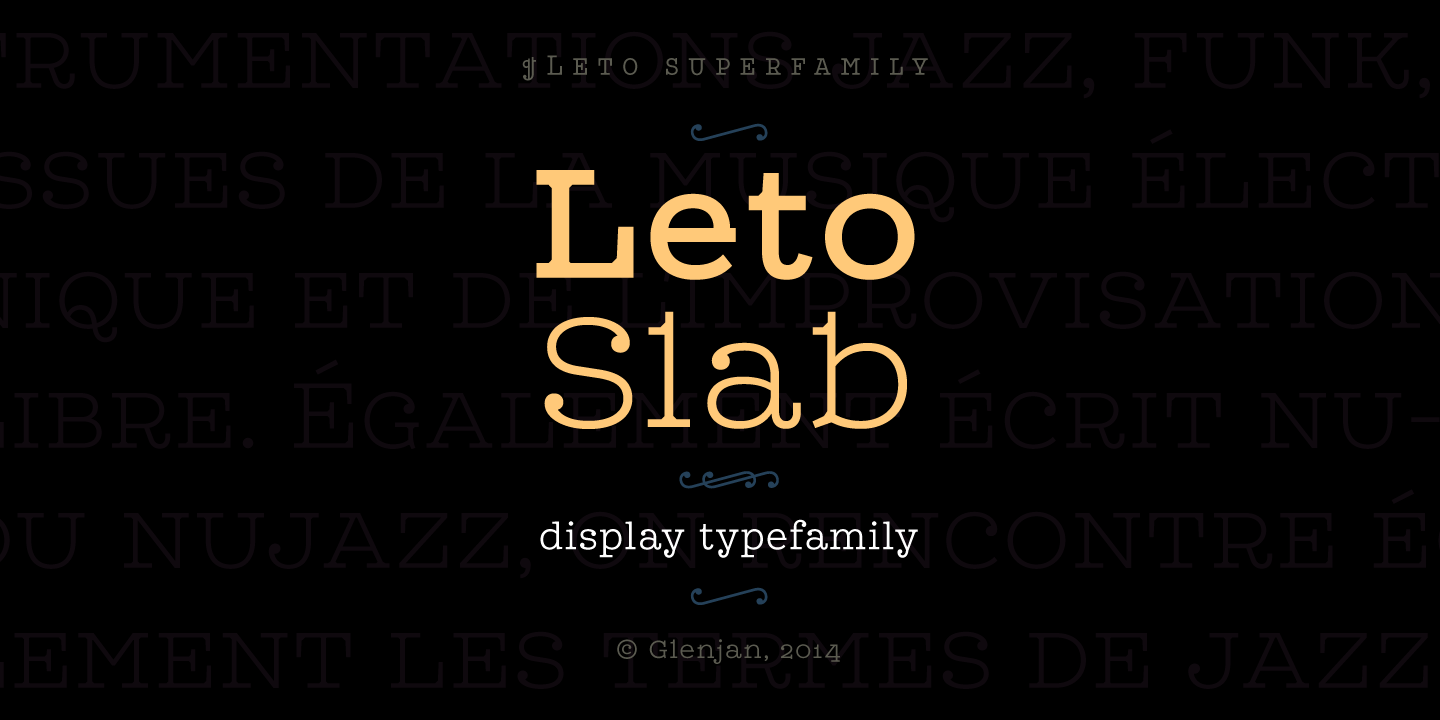 Пример шрифта Leto Slab Condensed Thin