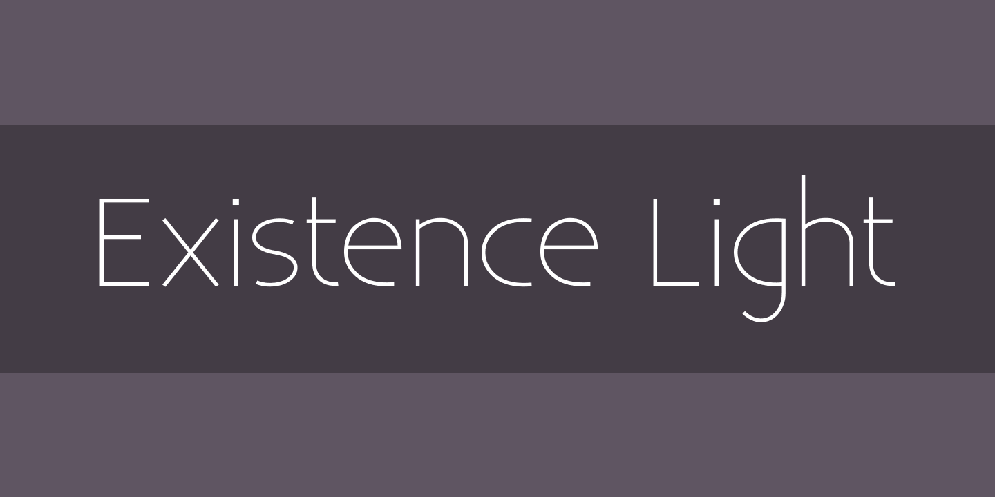 Пример шрифта Existence  Stencil Light