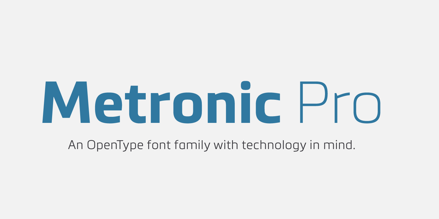 Пример шрифта Metronic Pro Regular