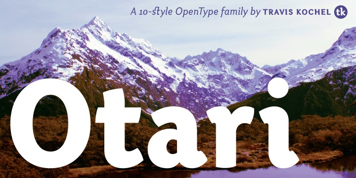 Пример шрифта Otari Heavy Italic