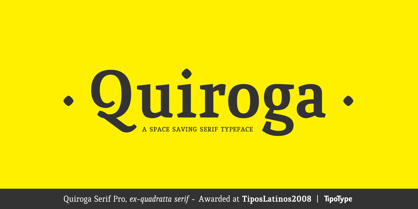 Пример шрифта Quiroga Serif Pro Bold