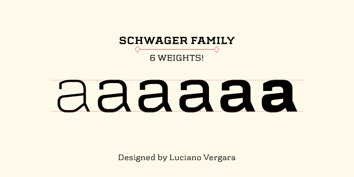 Пример шрифта Schwager Bold Italic