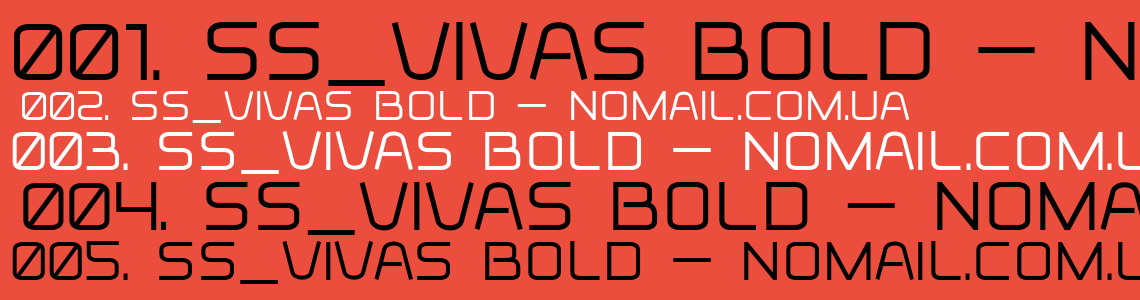 Пример шрифта Vivas Bold