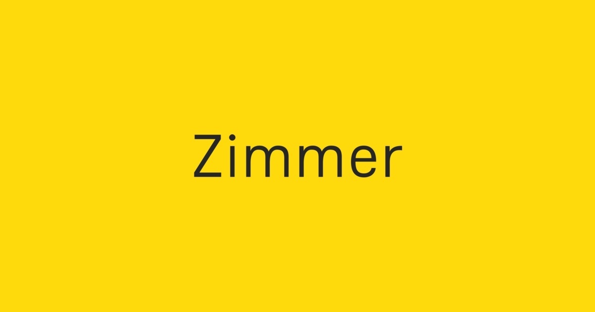 Пример шрифта Zimmer Thin