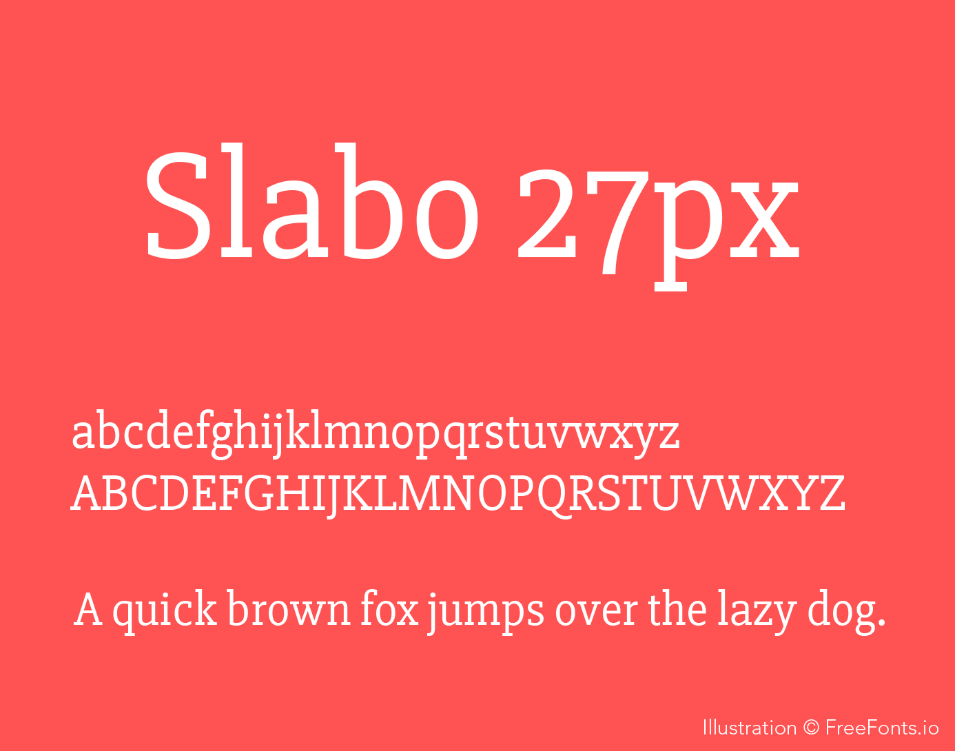 Пример шрифта Slabo 27px Regular