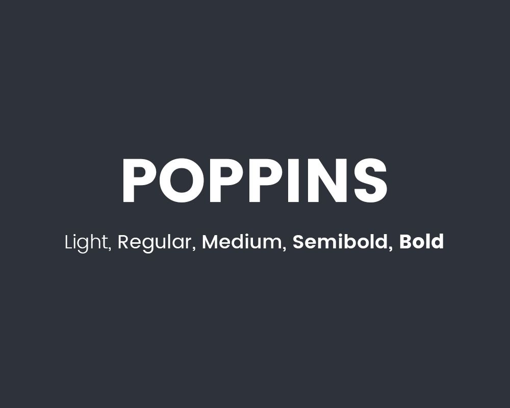 Пример шрифта Poppins Semi Bold Italic