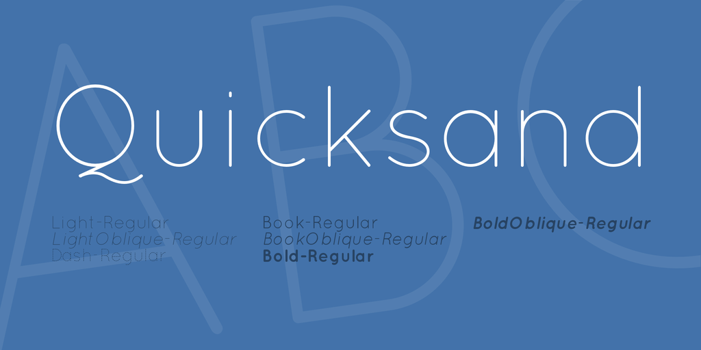 Пример шрифта Quicksand