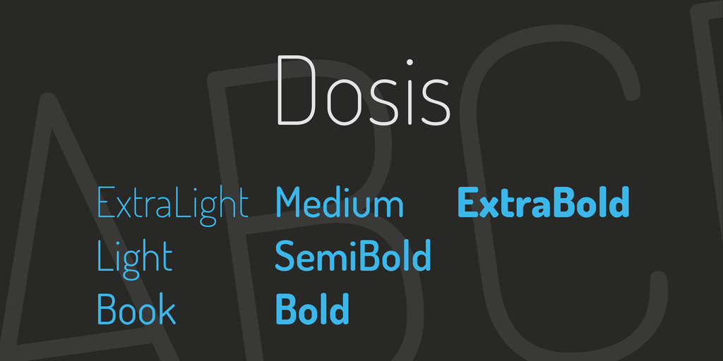 Пример шрифта Dosis Semi Bold