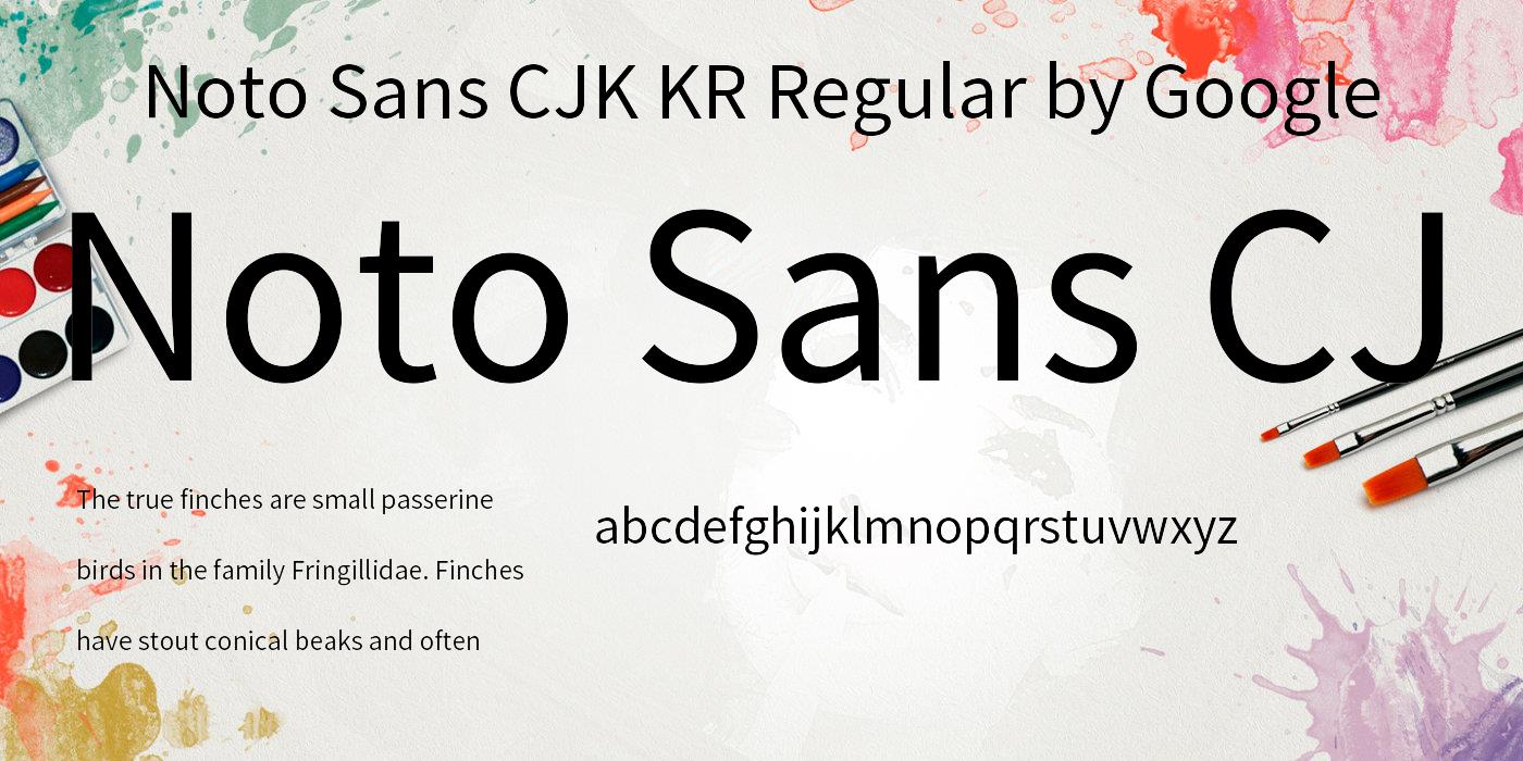 Пример шрифта Noto Sans KR Regular