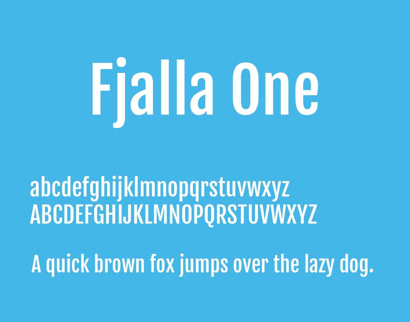 Пример шрифта Fjalla One