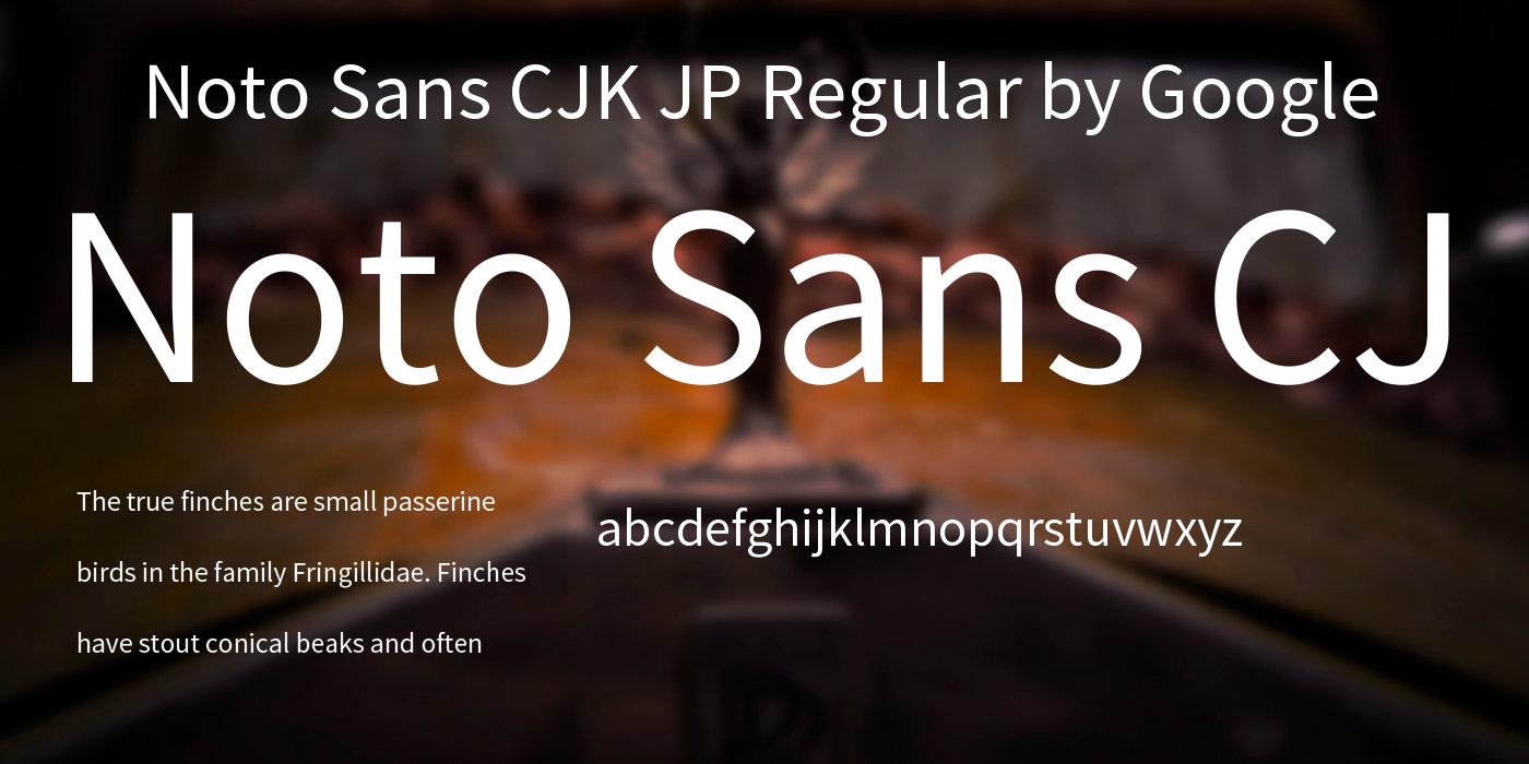 Пример шрифта Noto Sans JP Regular