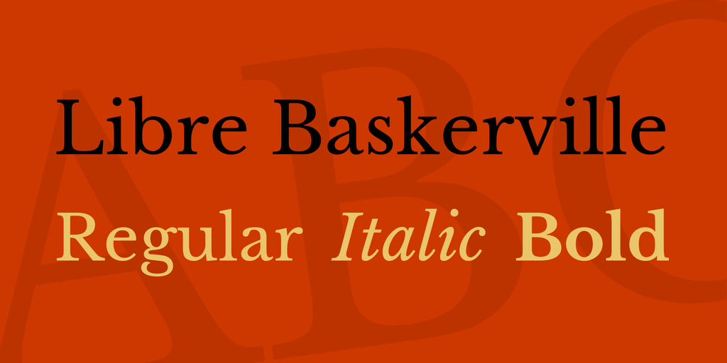Пример шрифта Libre Baskerville Italic