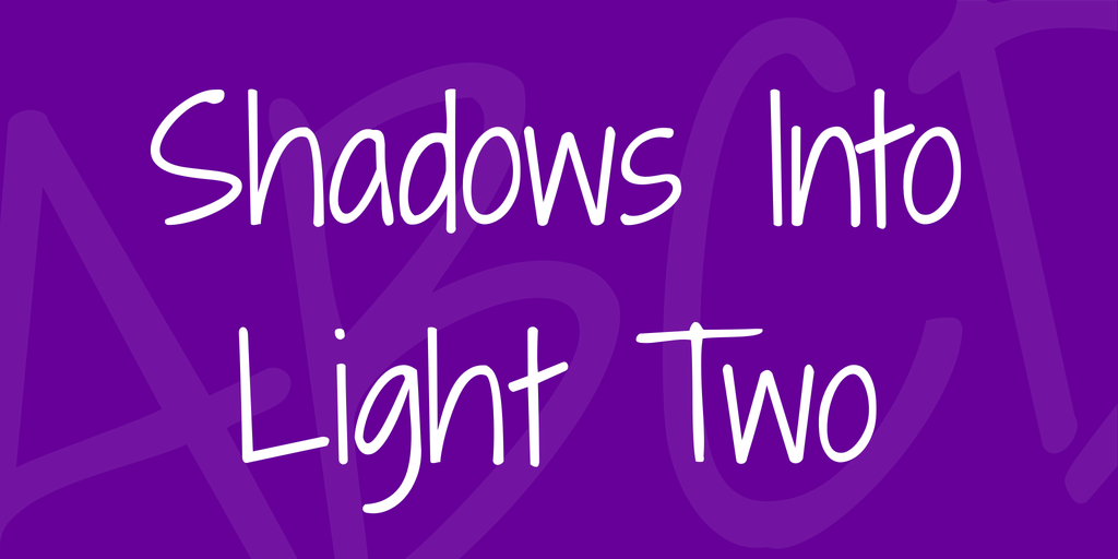 Пример шрифта Shadows Into Light
