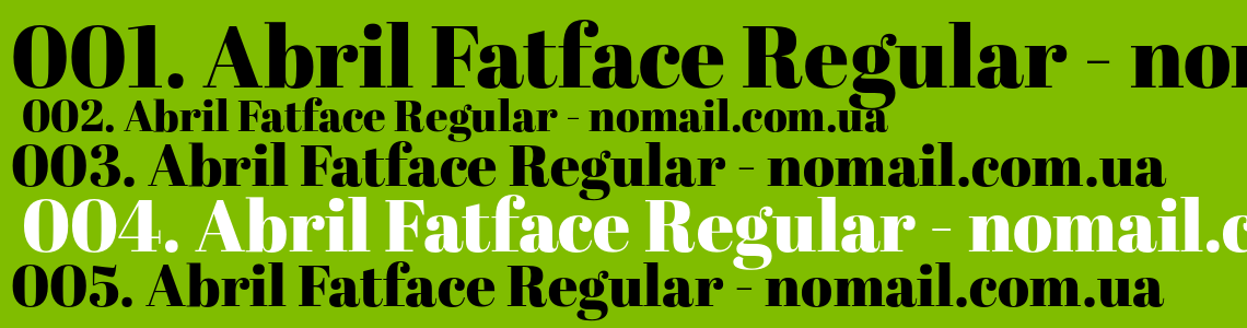 Пример шрифта Abril Fatface