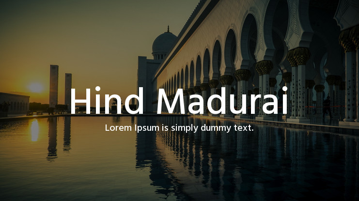 Пример шрифта Hind Madurai Light