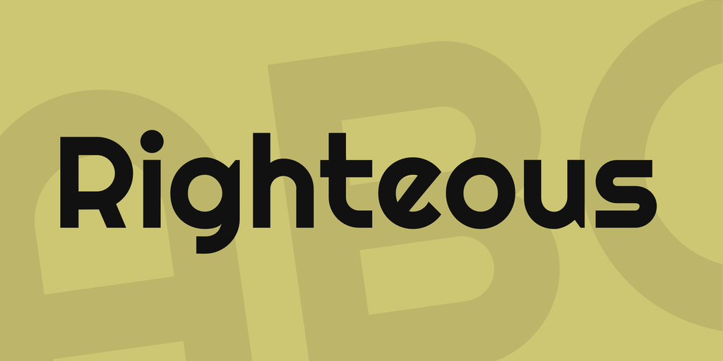 Пример шрифта Righteous