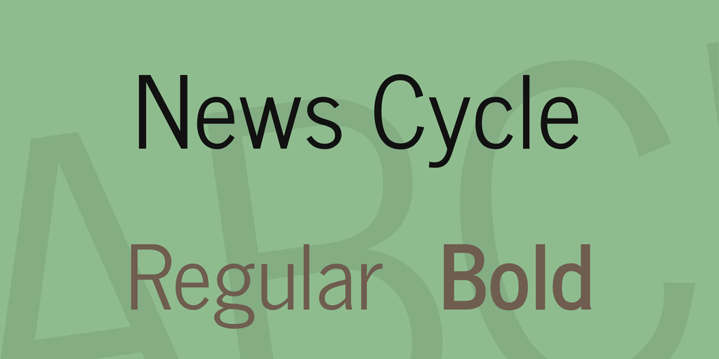 Пример шрифта News Cycle