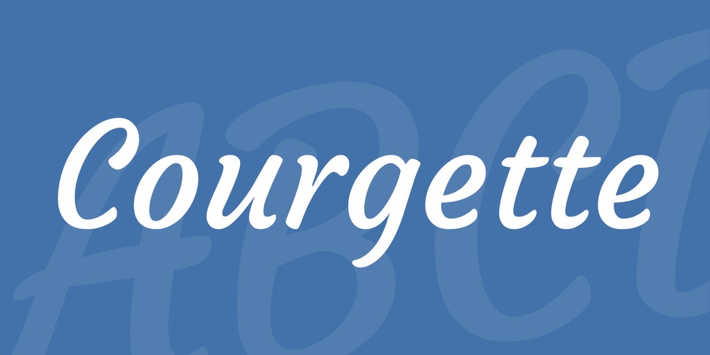 Пример шрифта Courgette Regular