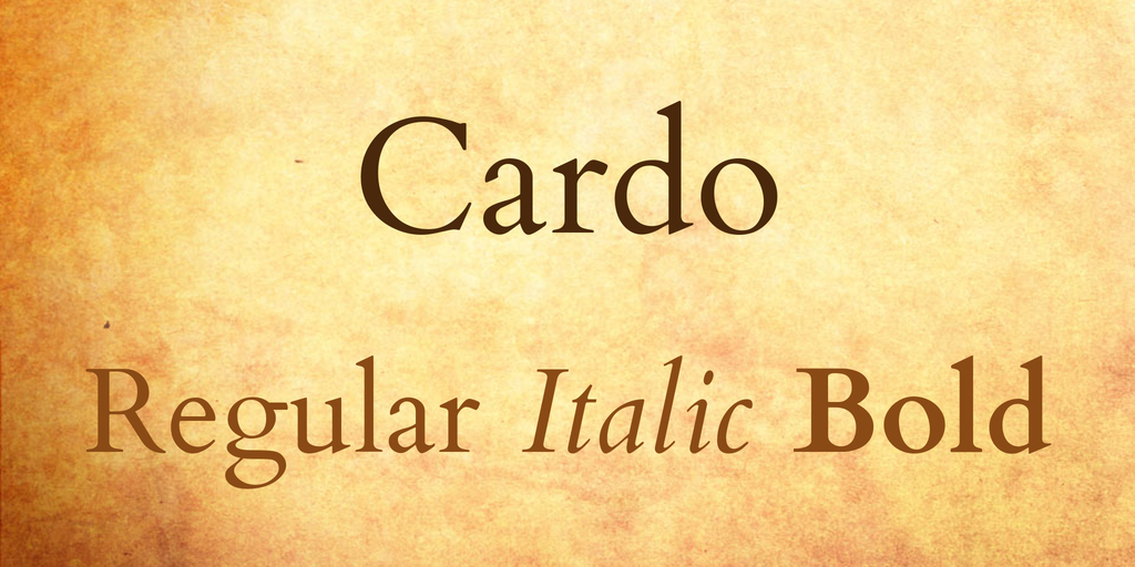 Пример шрифта Cardo Regular