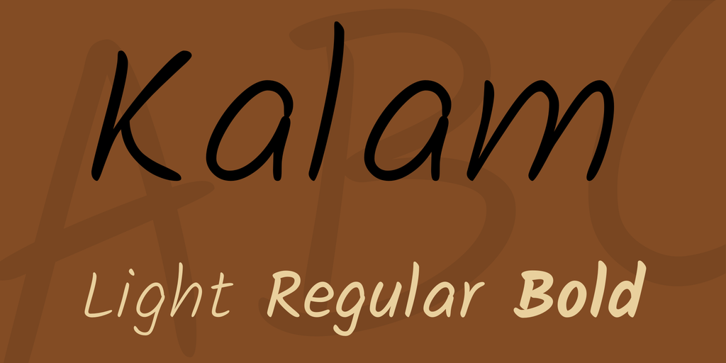 Пример шрифта Kalam