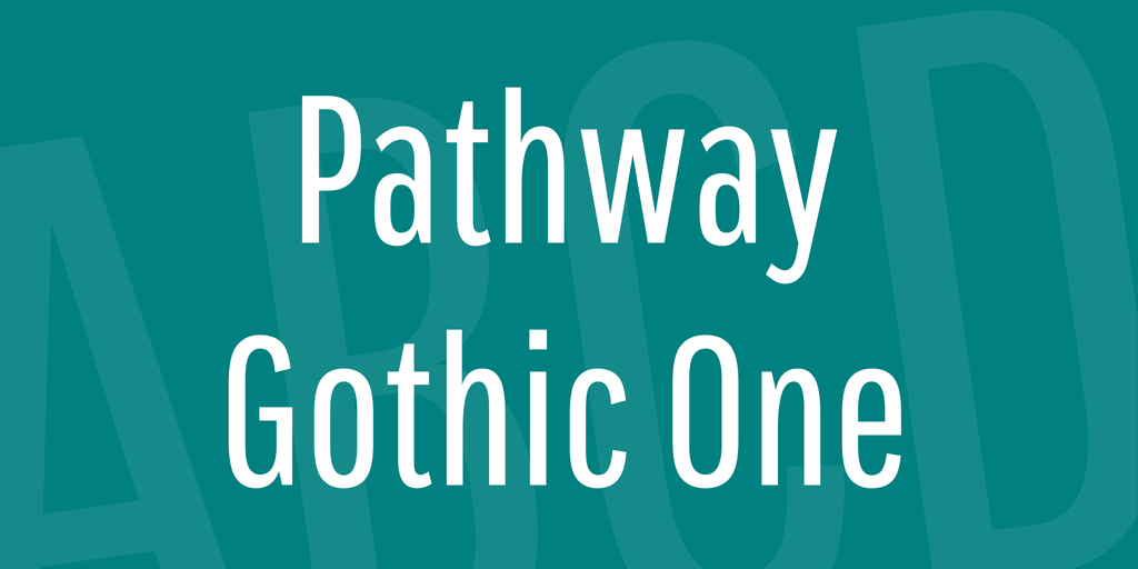 Пример шрифта Pathway Gothic One