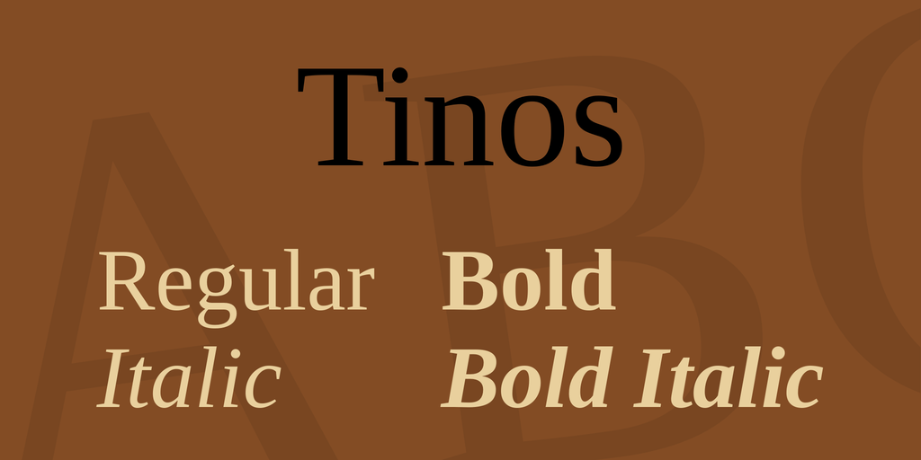 Пример шрифта Tinos