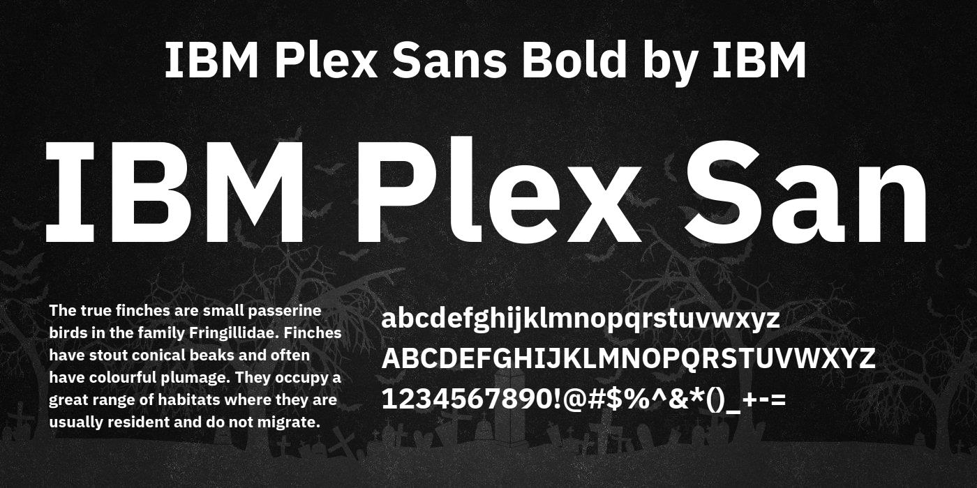 Пример шрифта IBM Plex Sans Extra Light Italic