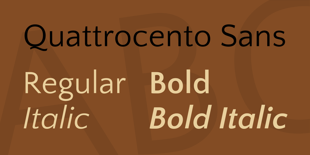 Пример шрифта Quattrocento Sans Italic