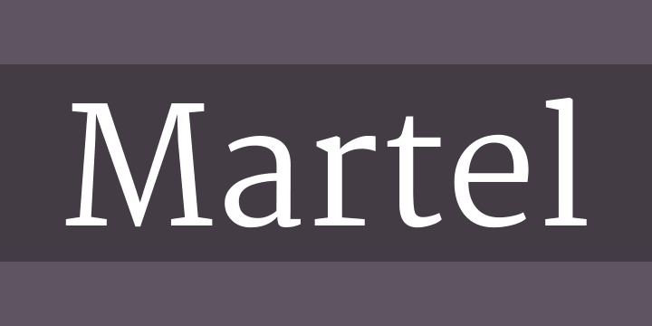 Пример шрифта Martel Regular