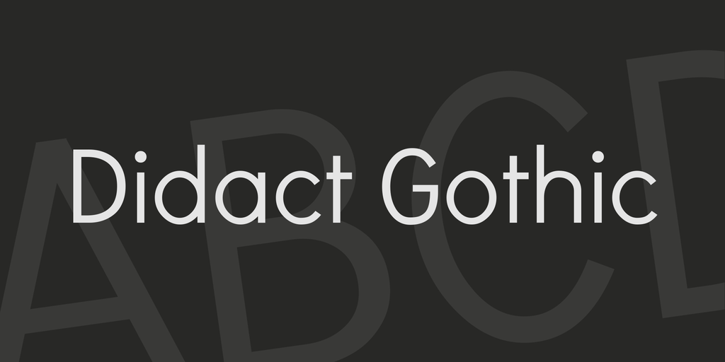 Пример шрифта Didact Gothic