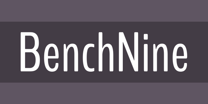 Пример шрифта BenchNine Regular