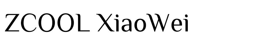 Пример шрифта ZCOOL XiaoWei Regular