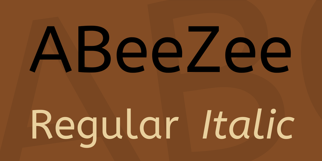 Пример шрифта ABeeZee Regular