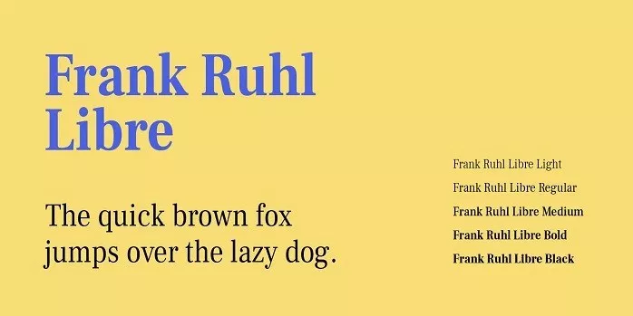 Пример шрифта Frank Ruhl Libre Bold