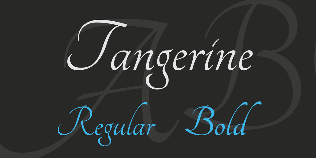 Пример шрифта Tangerine