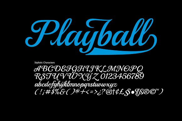Пример шрифта Playball