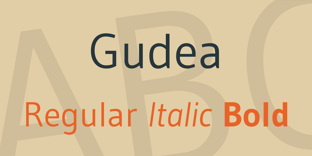 Пример шрифта Gudea Regular