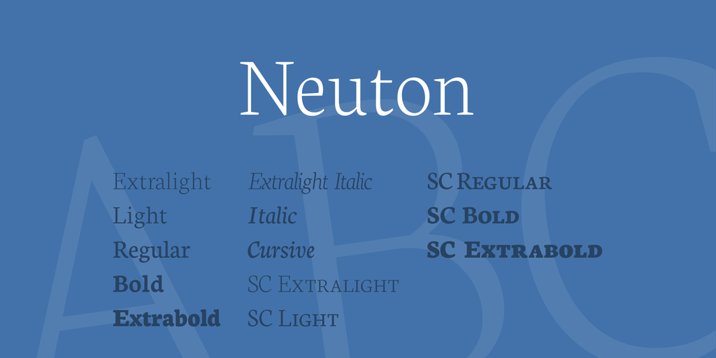 Пример шрифта Neuton Regular