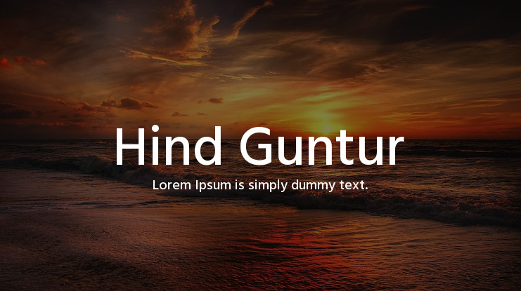 Пример шрифта Hind Guntur Light