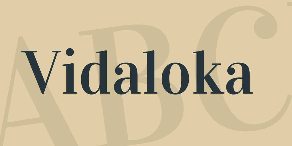 Пример шрифта Vidaloka Regular