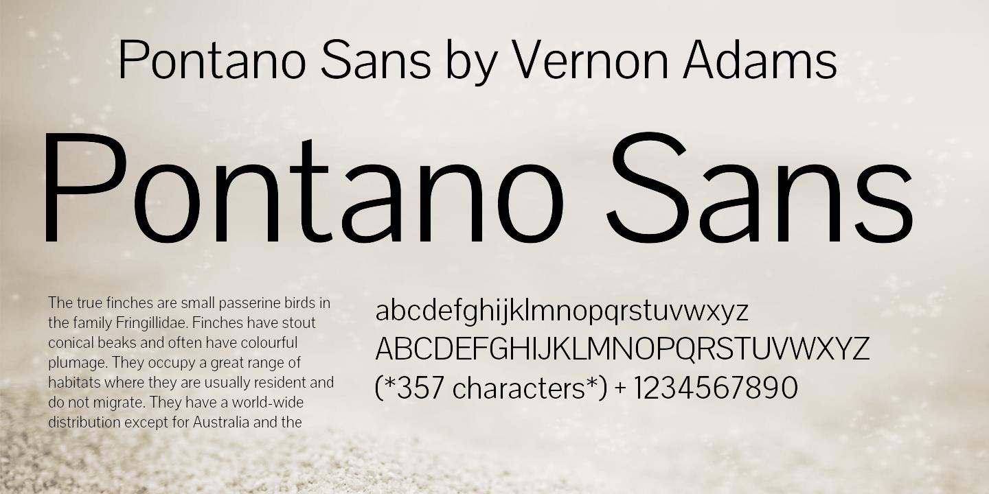 Пример шрифта Pontano Sans